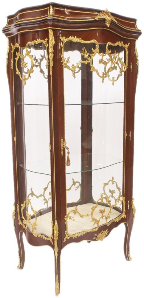 Casa Padrino Barock Vitrine 74 x 63 x H. 174 cm - Barock Möbel - Vitrinenschrank - Wohnzimmerschrank Bild 1