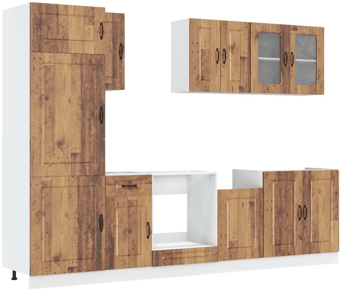 vidaXL 8-tlg. Küchenschrank-Set Kalmar Altholz-Optik Holzwerkstoff 3314799 Bild 1