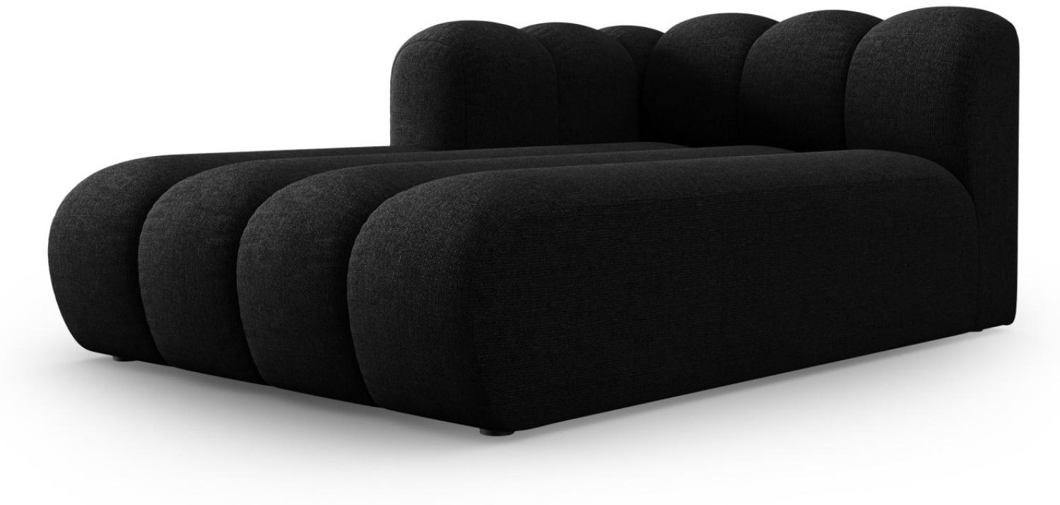 Micadoni Chaise Longue Lupine 2-Sitzer Links Chenille Schwarz Bild 1