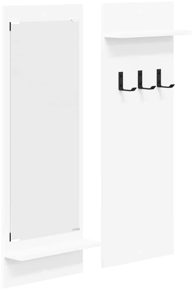 vidaXL Wandmontierter Kleiderständer mit Regal Weiß 70 x 10 x 90 cm 874523 Bild 1