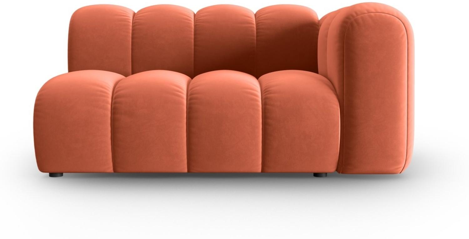 Micadoni Modulares Sofa Lupine 2-Sitzer Rechts Samtstoff Koralle Bild 1