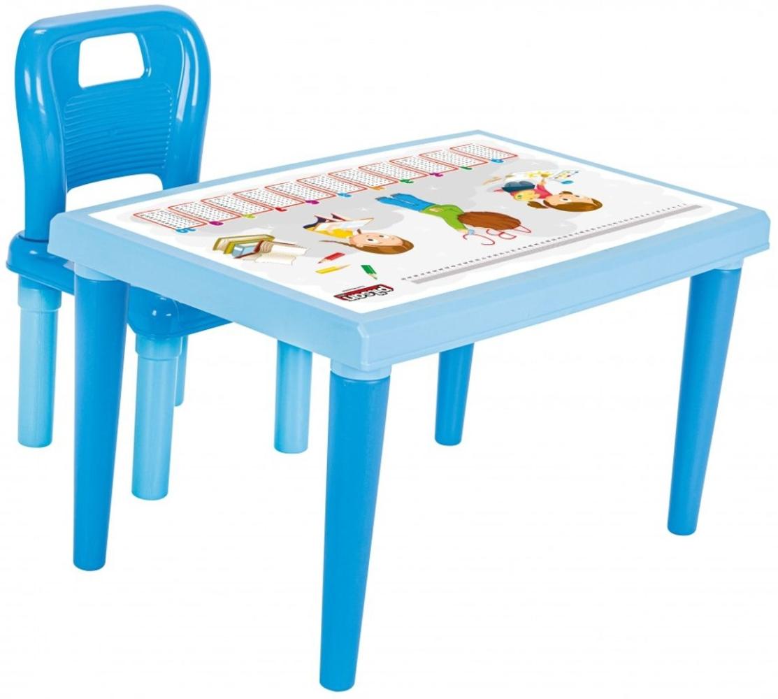 Pilsan Kindertisch Stuhl 03516 Kindersitzgruppe Kunststoff max. 50 kg ab 3 Jahre blau Bild 1