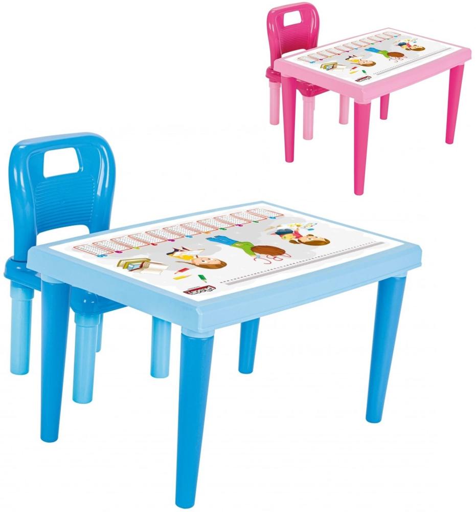 Pilsan Kindertisch Stuhl 03516 Kindersitzgruppe Kunststoff max. 50 kg ab 3 Jahre blau Bild 1