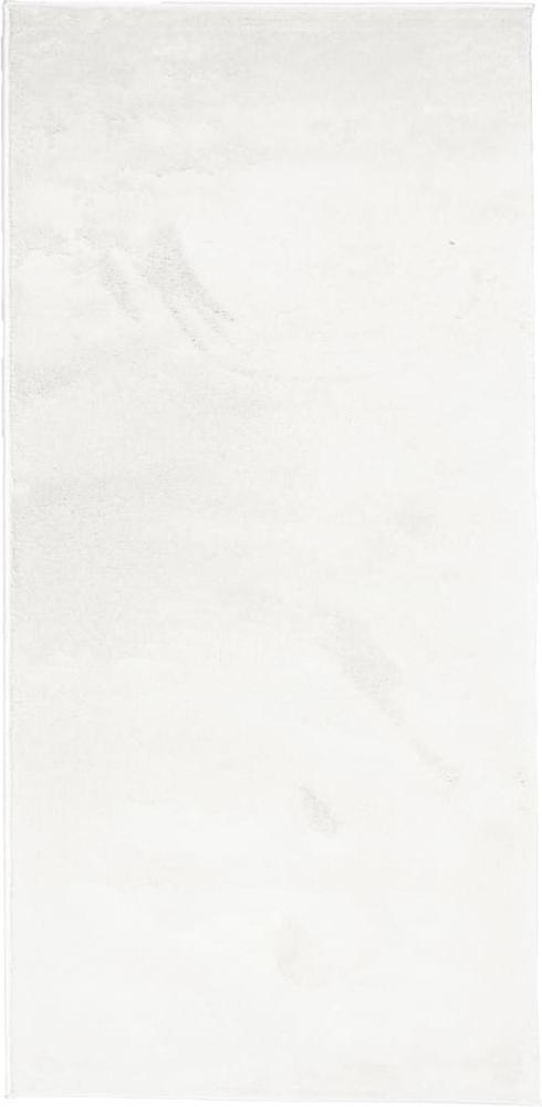vidaXL Teppich OVIEDO Kurzflor Creme 100x200 cm 375510 Bild 1