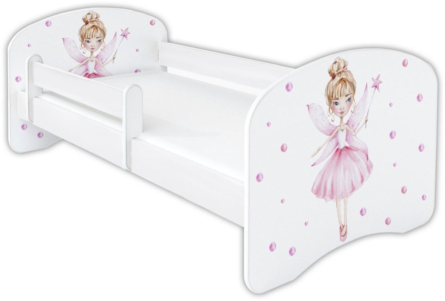 Clamaro 'Schlummerland 2021' Kinderbett 80x180 cm, Ballerina, inkl. Lattenrost, Matratze und Rausfallschutz (ohne Schublade) Bild 1