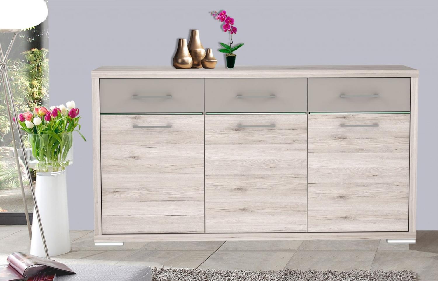 Sideboard Kommode Anrichte 172cm Sandeiche Cacoa Basalt Bild 1
