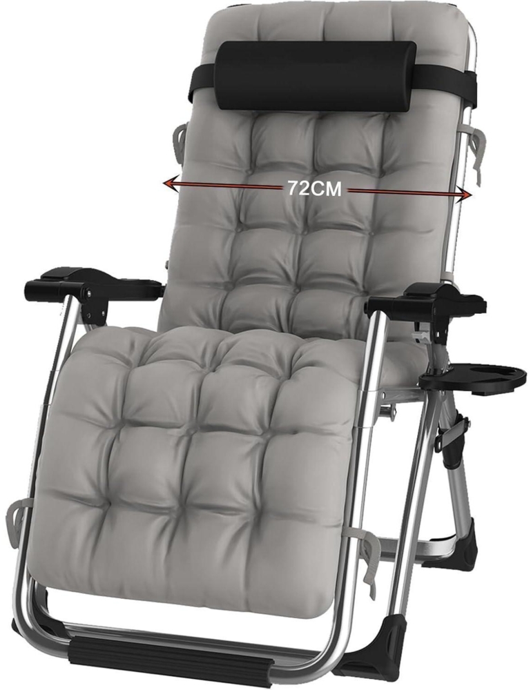 Hengriacly Liegestuhl Klappbar Sonnenliege Gartenliege 240kg Belastbar Bild 1