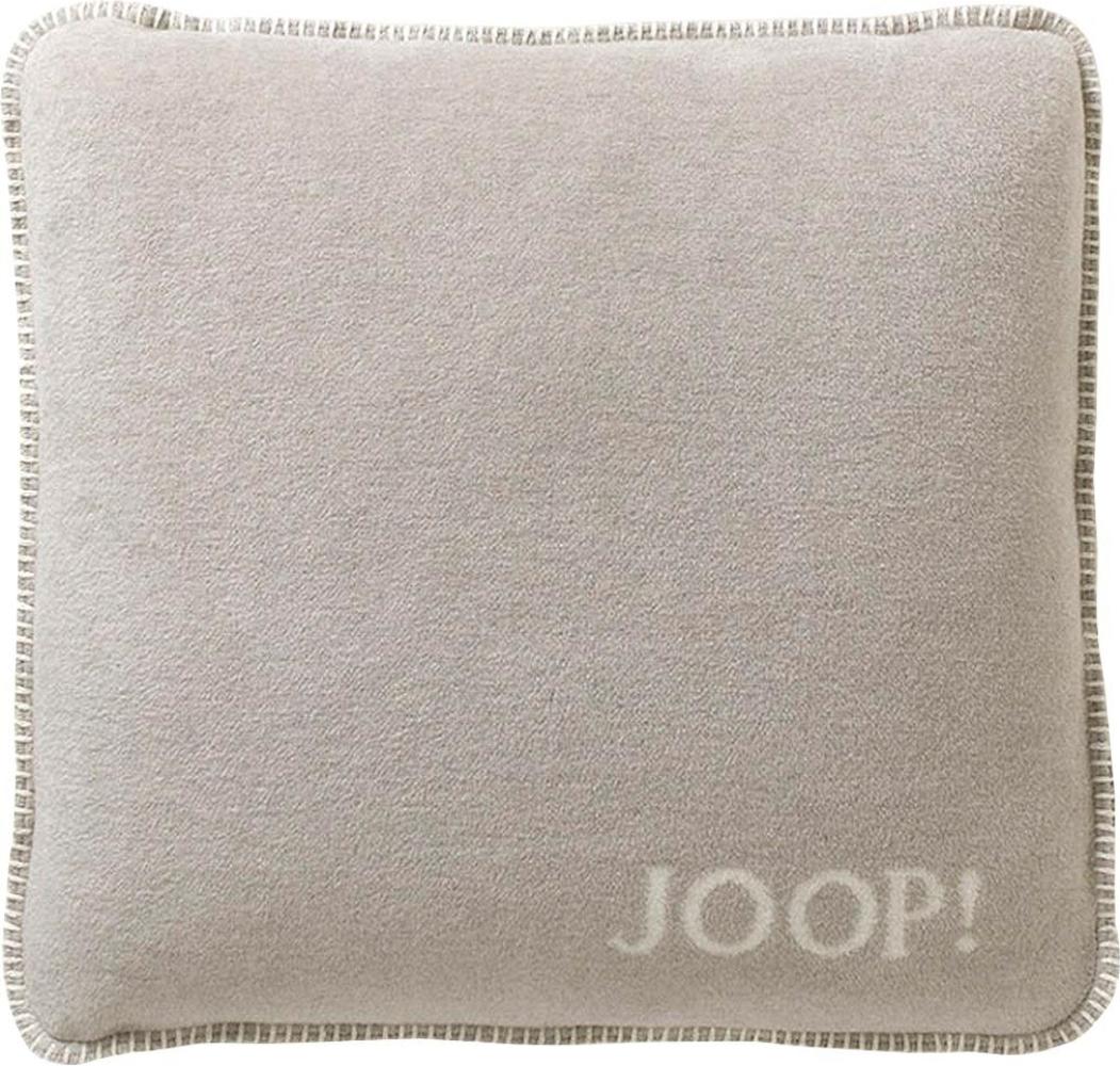 JOOP Uni Kissen Doubleface | 50x50 cm Dekokissen gefüllt | Feder-Ecru Bild 1