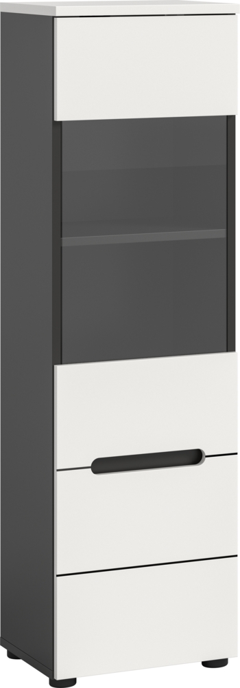 Vitrine (B/H/T: 36x125x33 cm) in weiß Nachbildung Bild 1