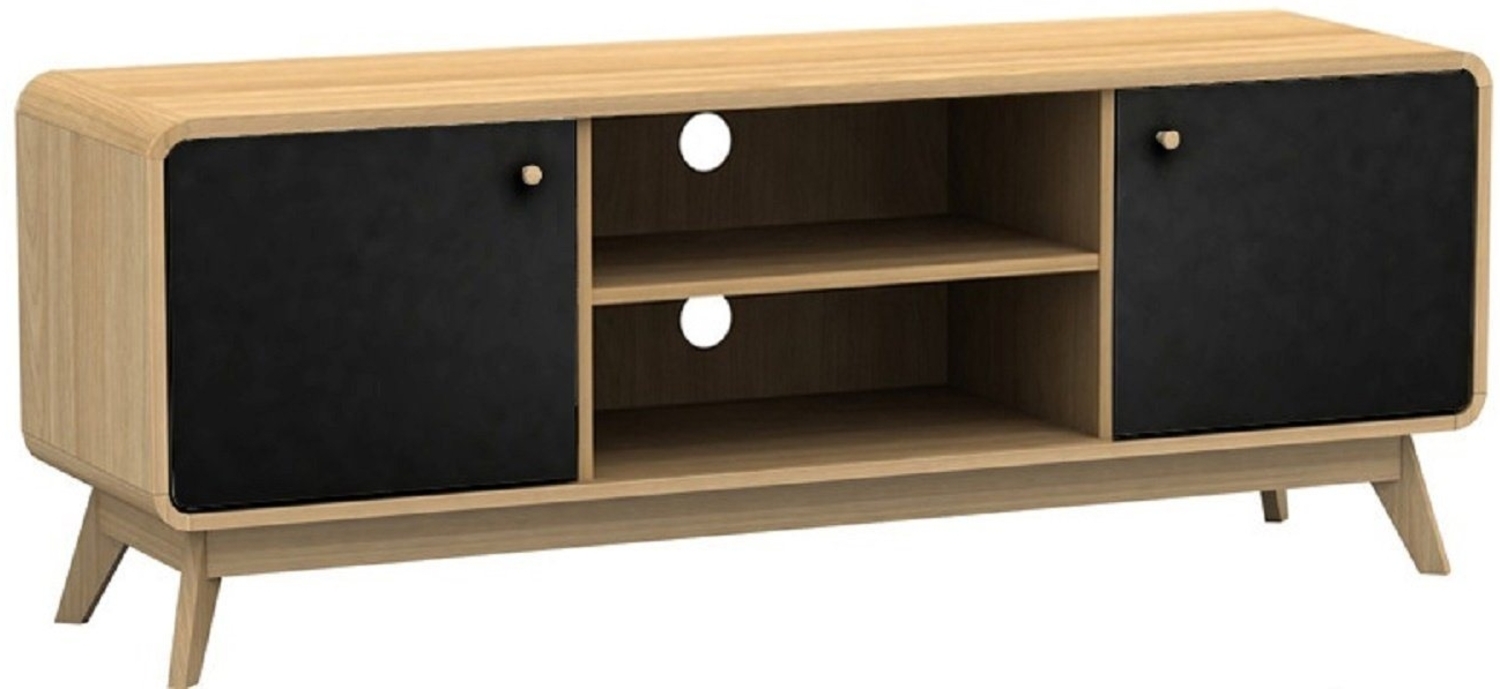 loft24 Lowboard Caitlin, TV-Schrank, Fernsehschrank, 2 Türen, Breite 140 cm Bild 1