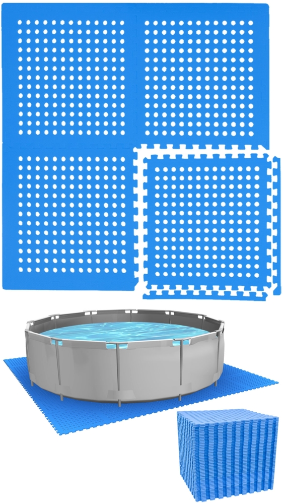 1cm Poolunterlage für 366cm Pool 52 Poolmatten Blau Bild 1