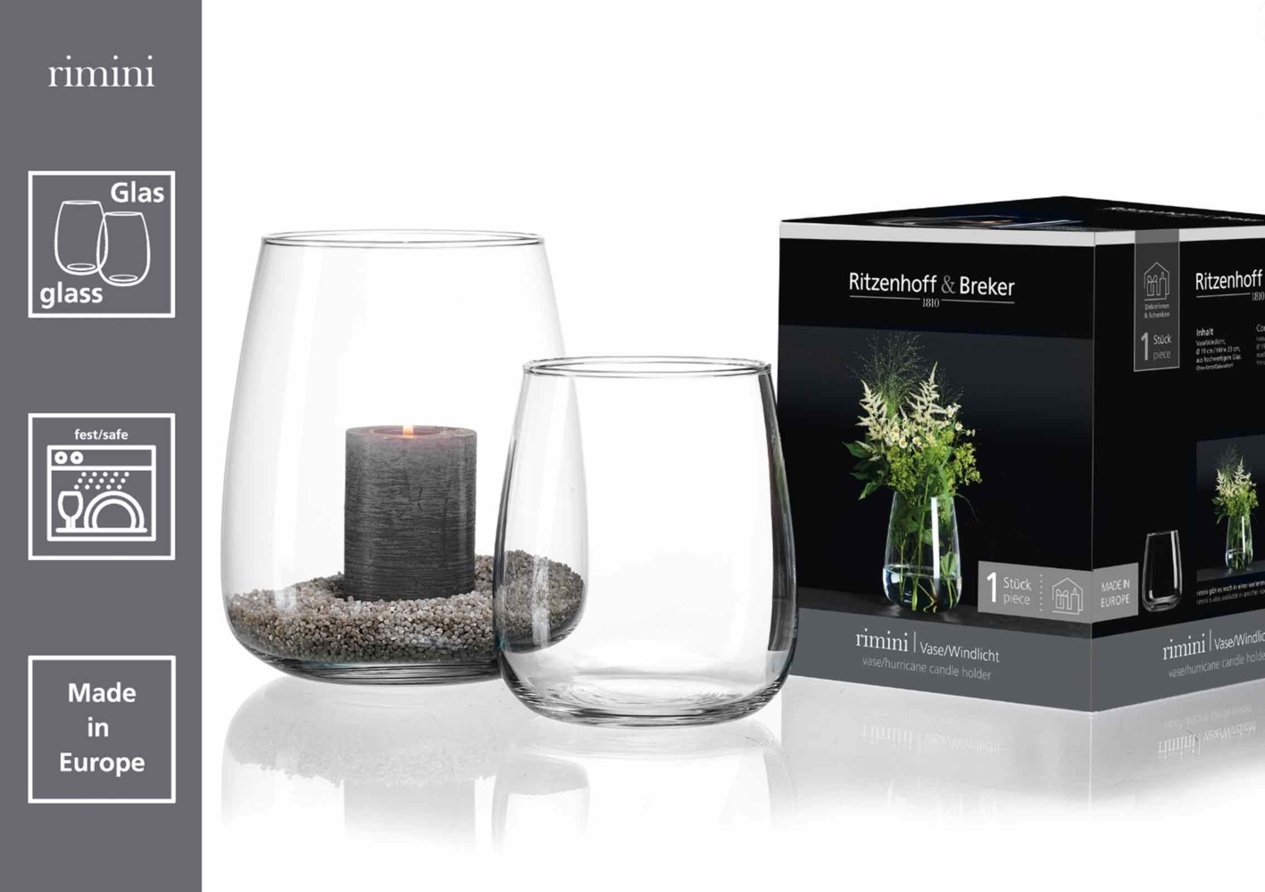 Ritzenhoff & Breker Rimini Vase 18 cm - DS Bild 1