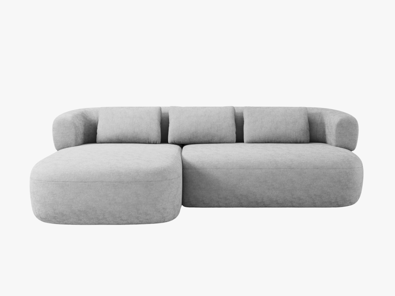Micadoni 5-Sitzer Ecksofa Jenny Links Chenille Perfect Harmony Silber Bild 1
