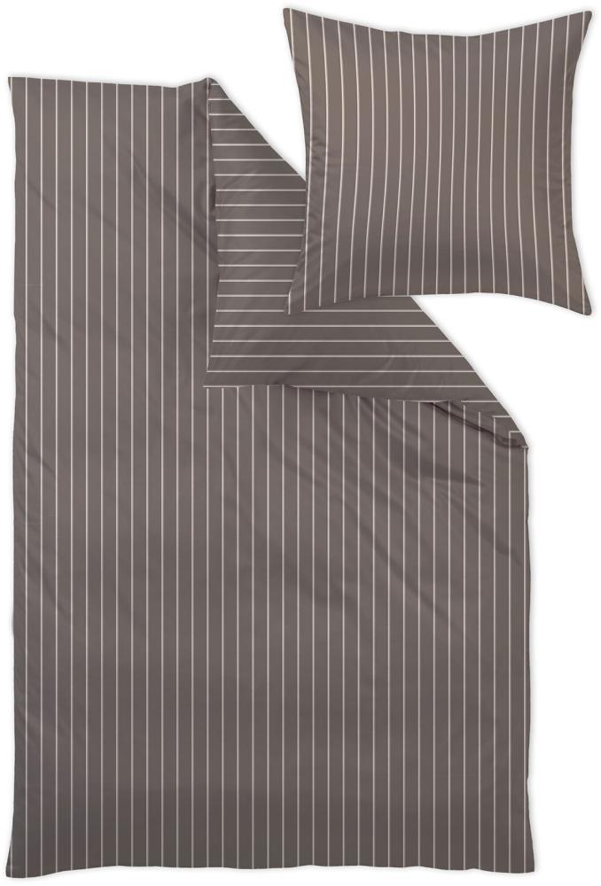 Bauer Belluno - Mako-Brokat-Damast Bettwäsche, 155x220 + 80x80 cm,1137 sepia Bild 1