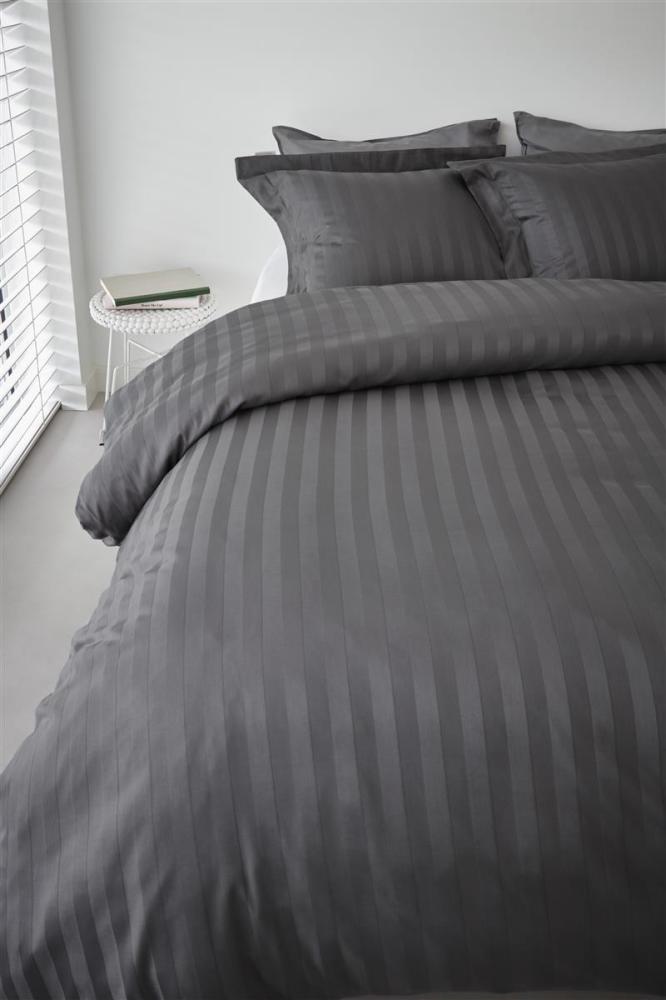 Beddinhouse 100% Cotton, 40x40/173x67 Bettwäsche Shine Anthracite 155X220 155 x 220 cm + 1x 80 x 80 cm 1 Bettbezug, 1 Kissenbezug Anthrazit Bild 1