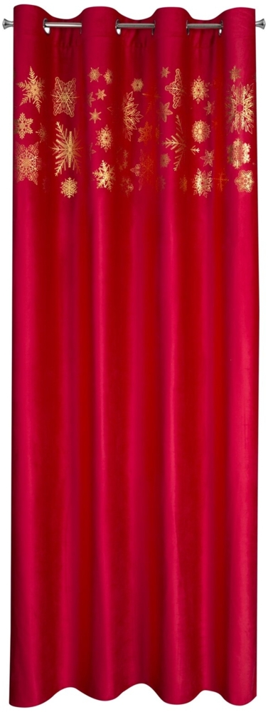 Vorhänge mit Wintermotive Velours Samtvorhänge Weihnachten CZE 140x250 cm Ösen Befestigung Bild 1