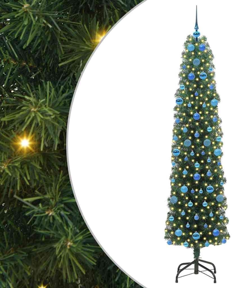 vidaXL Künstlicher Weihnachtsbaum mit 300 LEDs mit Ständer Grün 210 cm 3394963 Bild 1