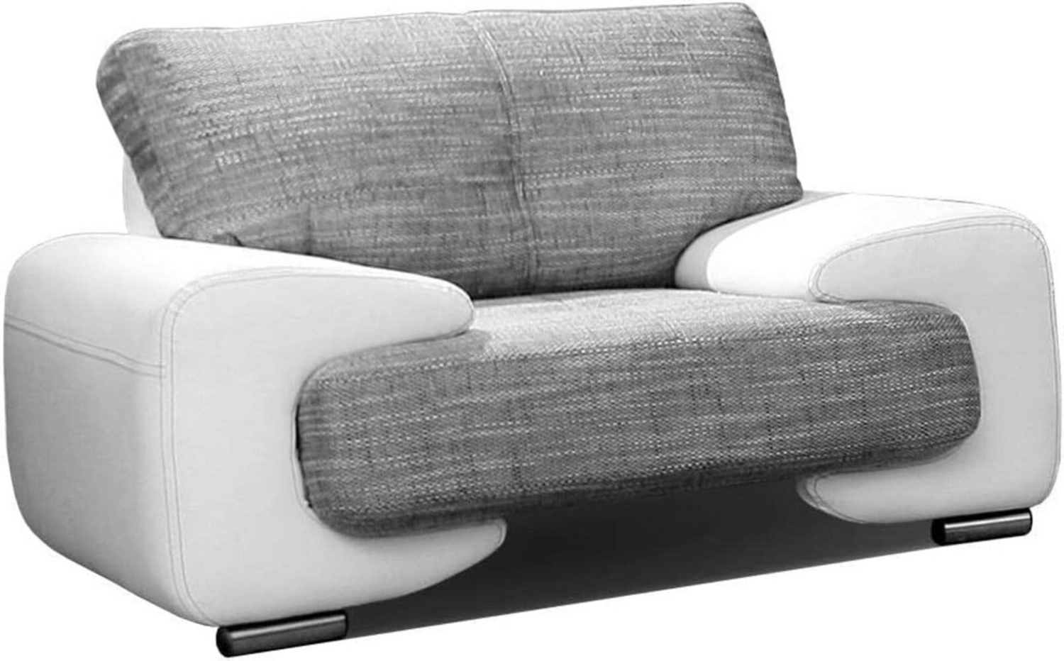 MOEBLO Sessel LORENTO (gepolstert - Polsterstuhl für Esszimmer & Wohnzimmer - Lounge Sessel mit Armlehnen - Armlehnensessel Fernsehsessel Polstersessel Federkern - mit Design Füßen), - (BxHxT): 135 x 90 x 100 cm Bild 1