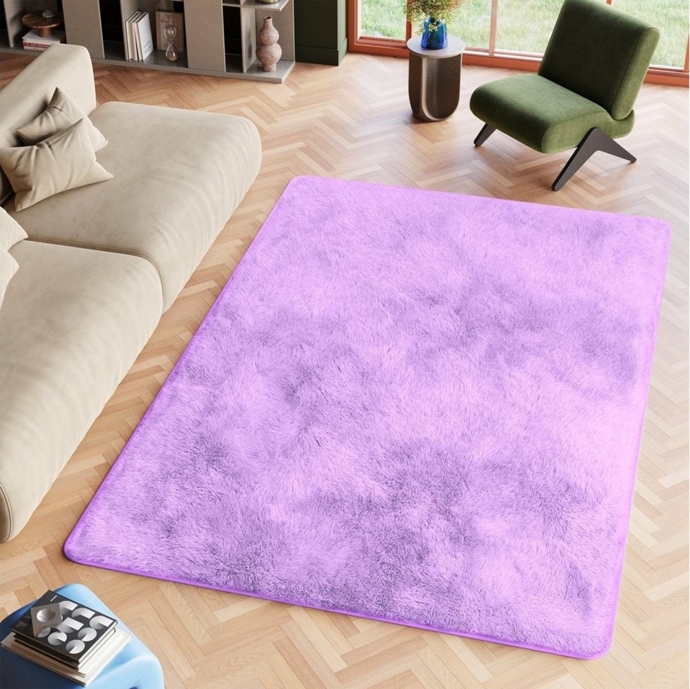 Tapiso Hochflor-Teppich SILK, rechteckig, Höhe: 35 mm, Wohnzimmer, Schlafzimmer, Hochflor Bild 1