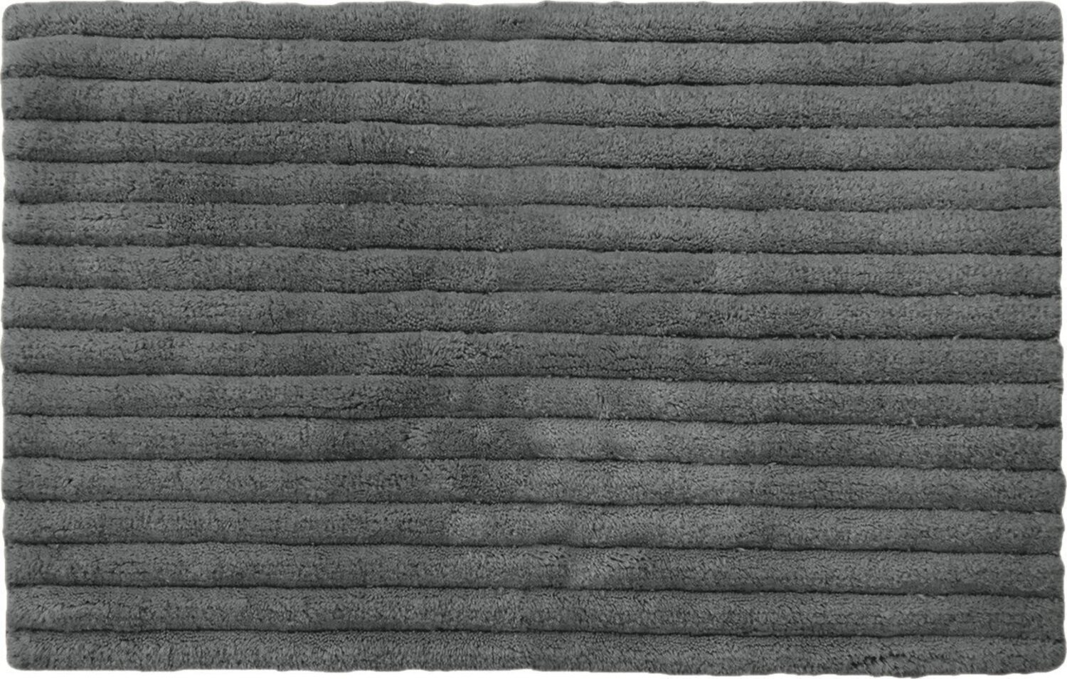 TrendLine Badteppich anthrazit, 50 x 80 cm, Baumwolle, Fußbodenheizung geeignet Bild 1