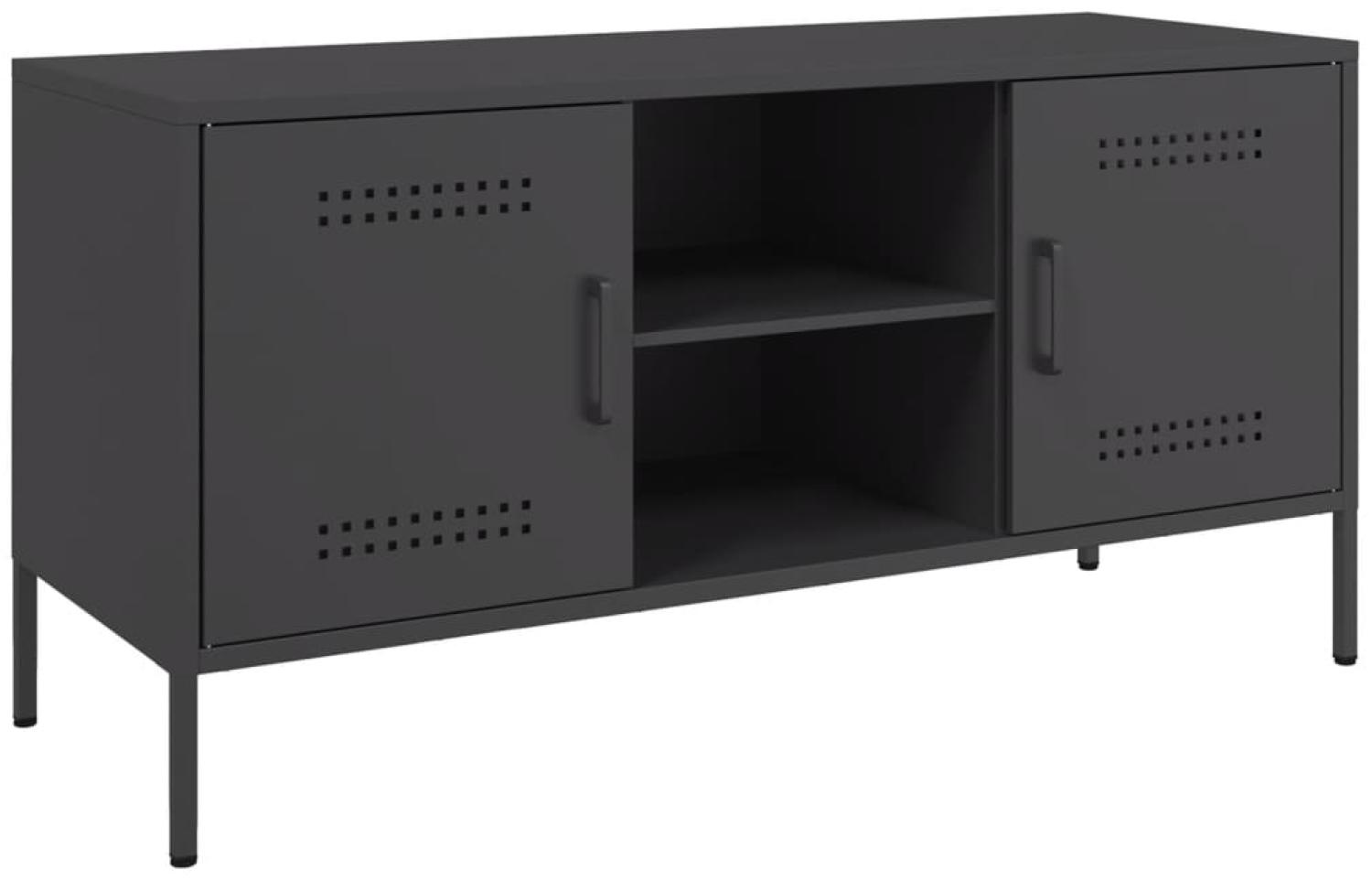 vidaXL TV-Schrank Schwarz 100,5x39x50,5 cm Stahl 842988 Bild 1