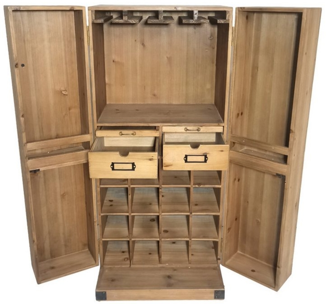 HTI-Living Barschrank Barschrank Imelda 107 cm (Stück, 1-St, 1 Barschrank) Hausbar Weinregal Bild 1
