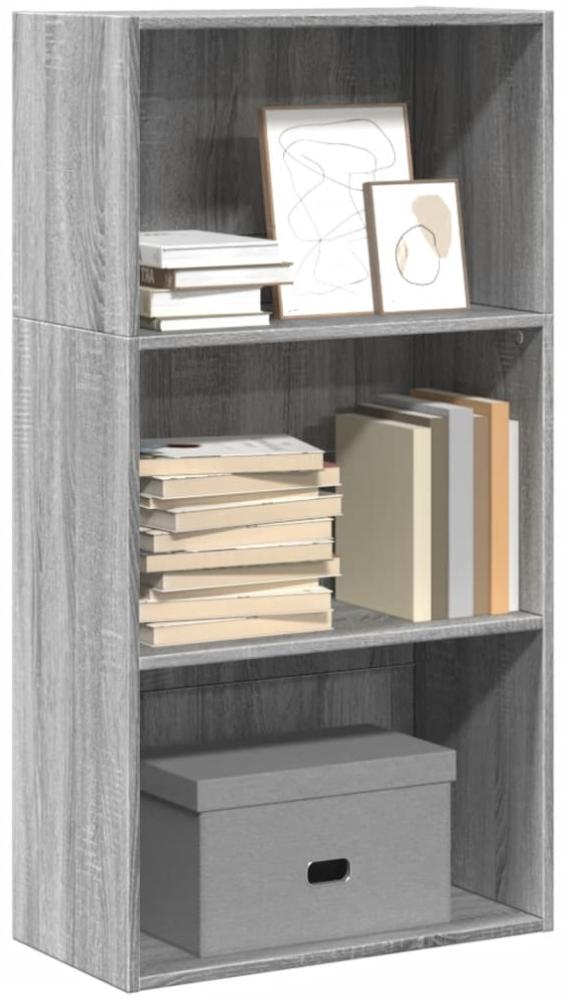 vidaXL Bücherregal Grau Sonoma 60x30x114 cm Holzwerkstoff 857904 Bild 1