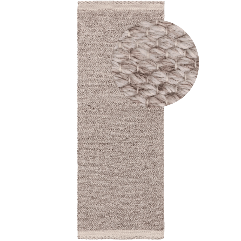 Kiah - Teppich aus recyceltem Material Taupe 70 x 200 cm Bild 1