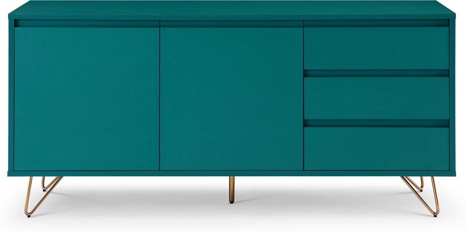 Sideboard MDF/Metall Blau 150 x 40 x 70 cm Bild 1