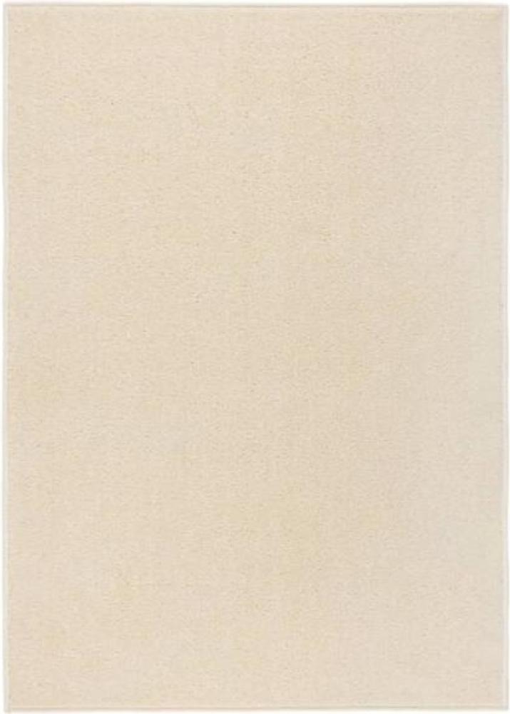 Teppich Kurzflor 240x340 cm Creme Bild 1