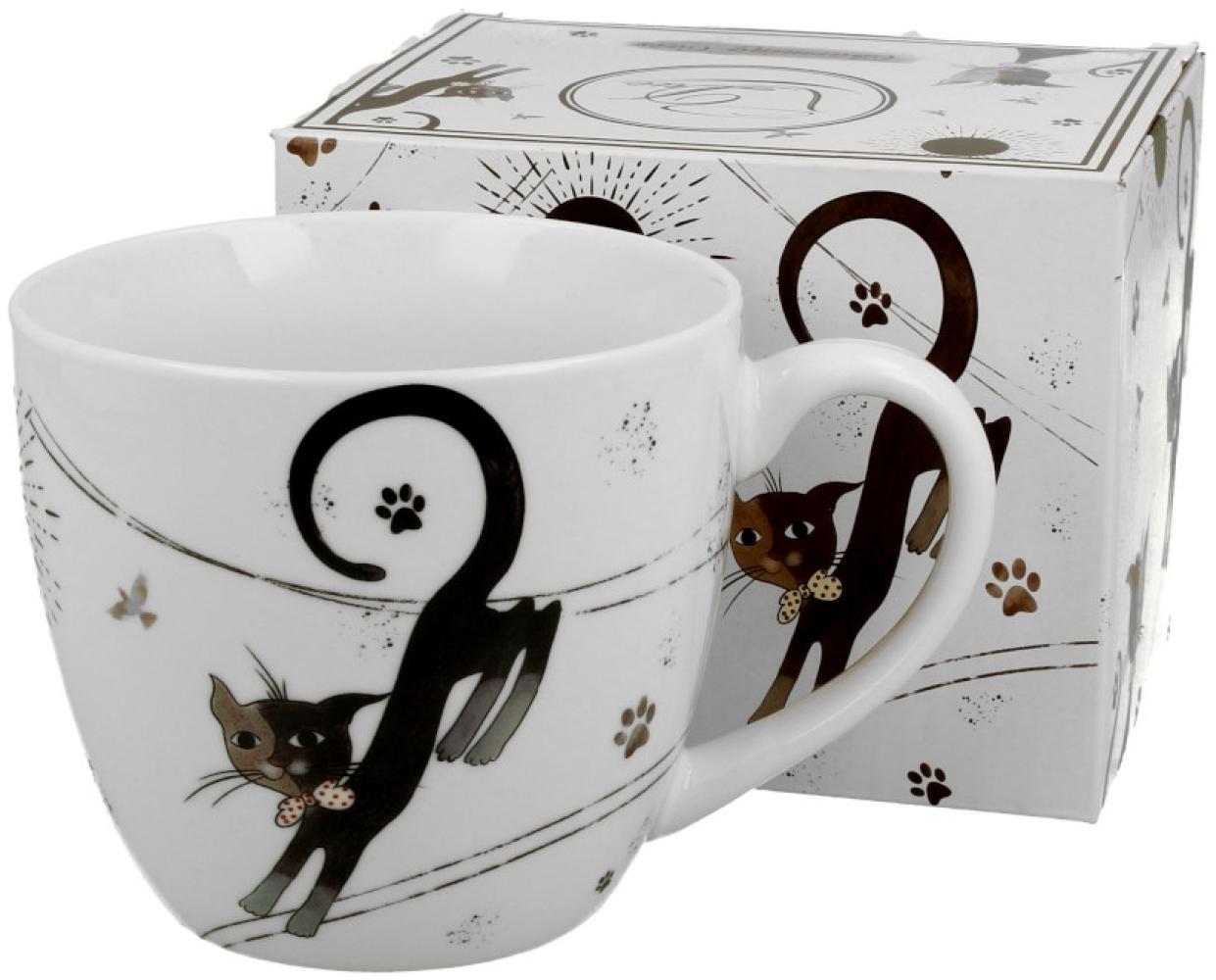 DUO ANIMALS Becher 460 ml CHARMING CATS New Bone China Porzellan Bild 1