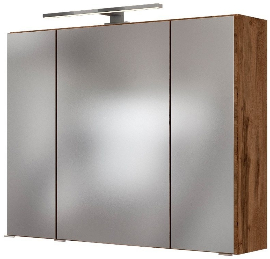 welltime Spiegelschrank Baabe Breite 80 cm, mit 3D-Effekt, dank 3 Spiegeltüren Bild 1