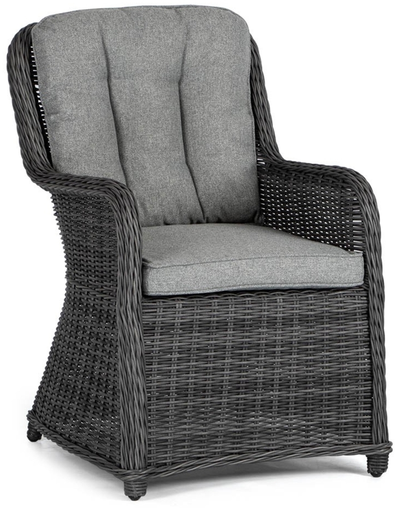 osoltus Hayling Gartensessel mit Auflagen Poly Rattan grau anthrazit Bild 1