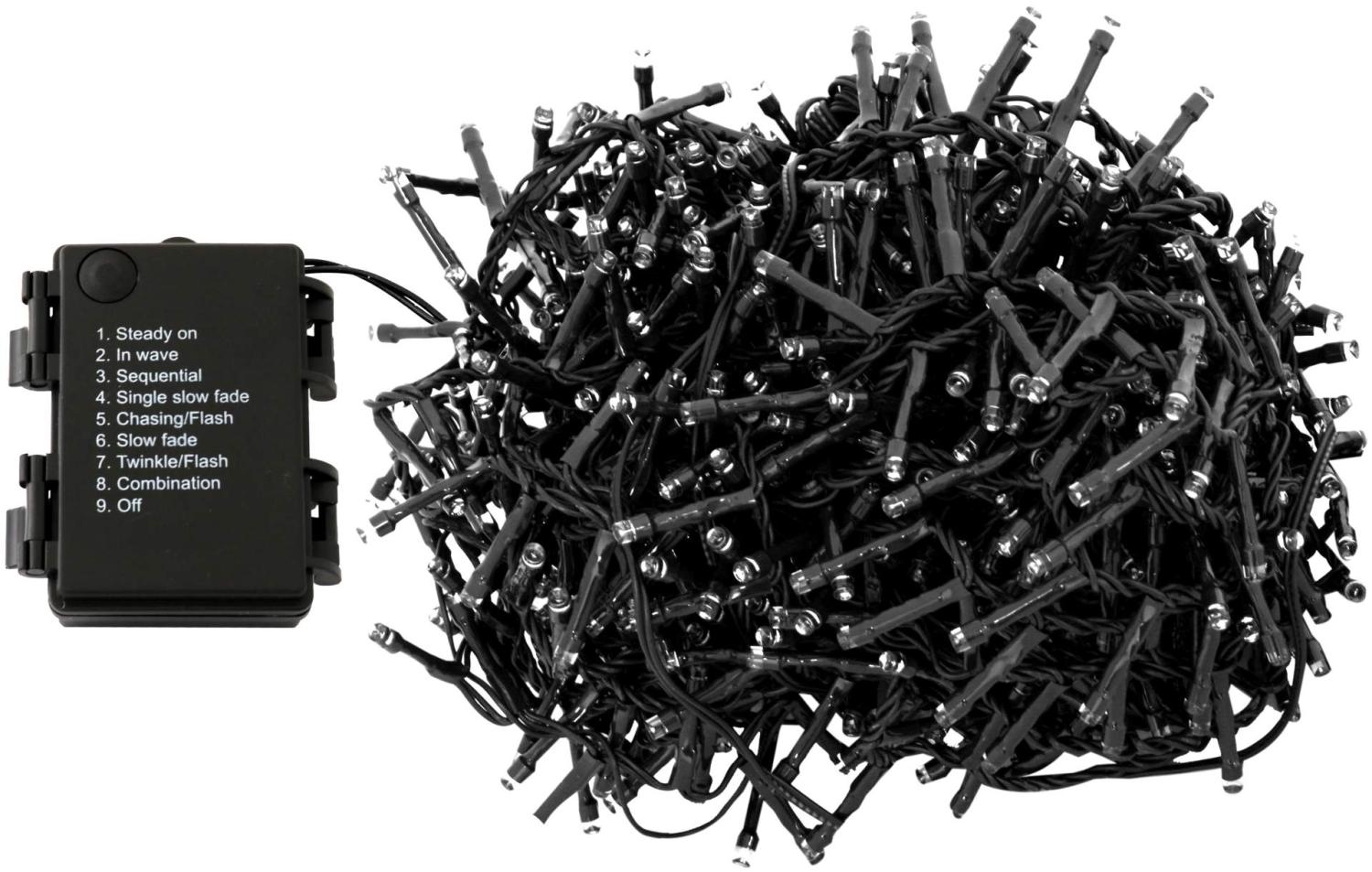Lichterkette 96 LED mit Timer 8 Funktionen innen/außen batteriebetrieben Bild 1