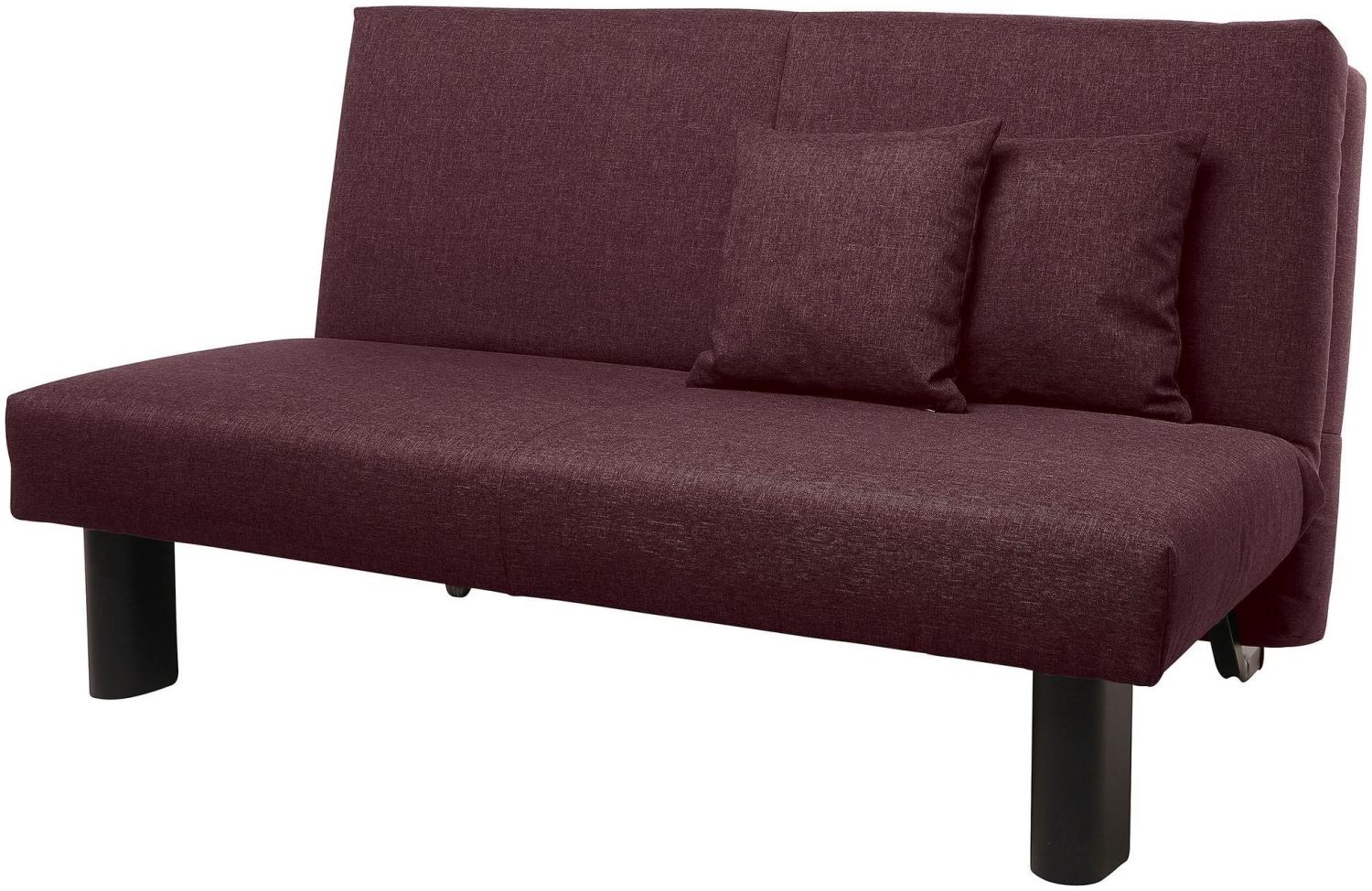 Faltsofa Kalomira Bezug Flachgewebe Metall schwarz / burgund 21502 Bild 1