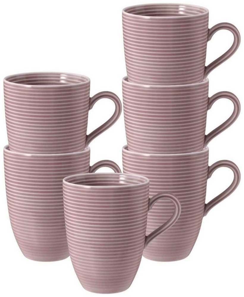 Seltmann Weiden Beat Color Glaze Kaffeebecher 350 ml 6er Set Altrosa Bild 1