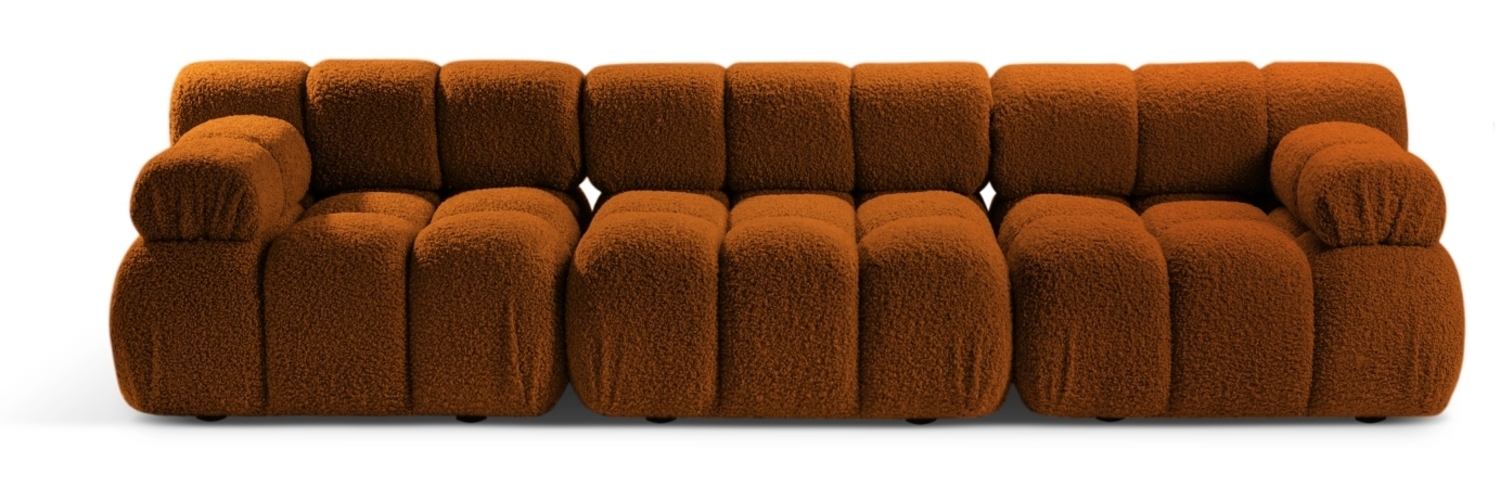 Micadoni Modulares Sofa Bellis 3-Sitzer Boucle Ziegel Bild 1