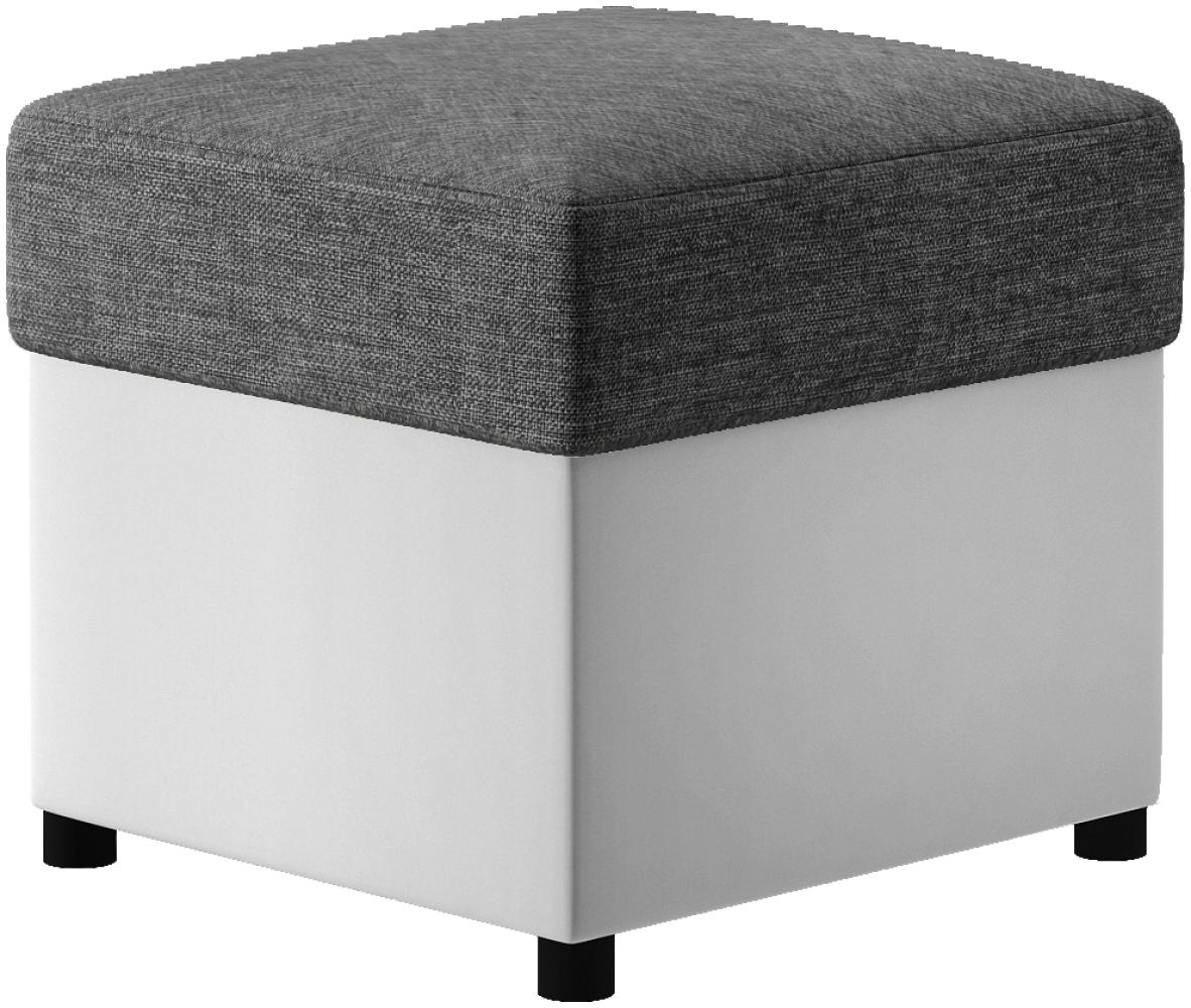 Pouf R3, Fußhocker, Dunkelgrau Bild 1