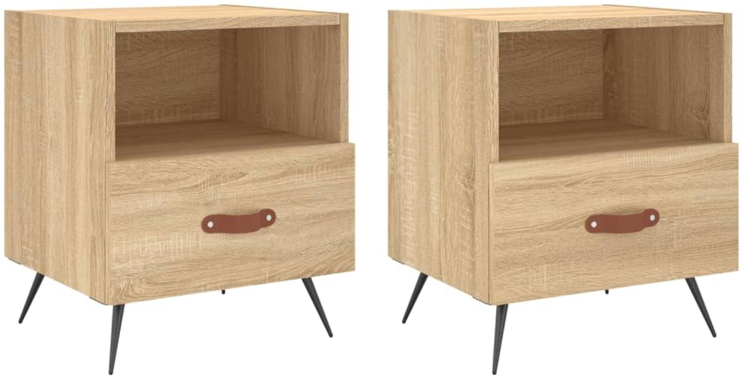 vidaXL Nachttische 2 Stk. Sonoma-Eiche 40x35x47,5 cm Holzwerkstoff 827379 Bild 1