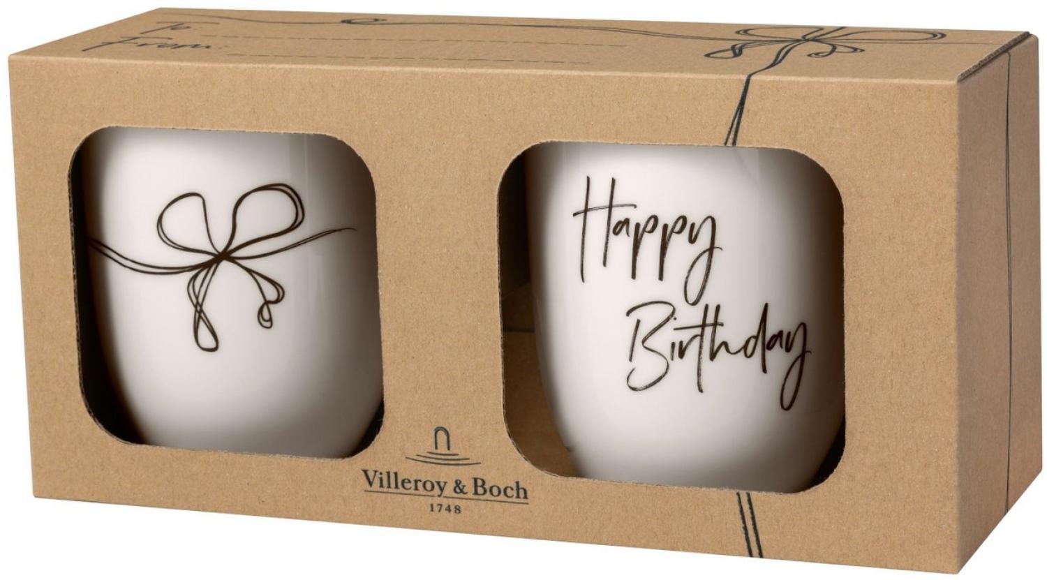 Villeroy & Boch Statement Kaffeebecher 280ml 2er Set Happy Birthday - DS Bild 1