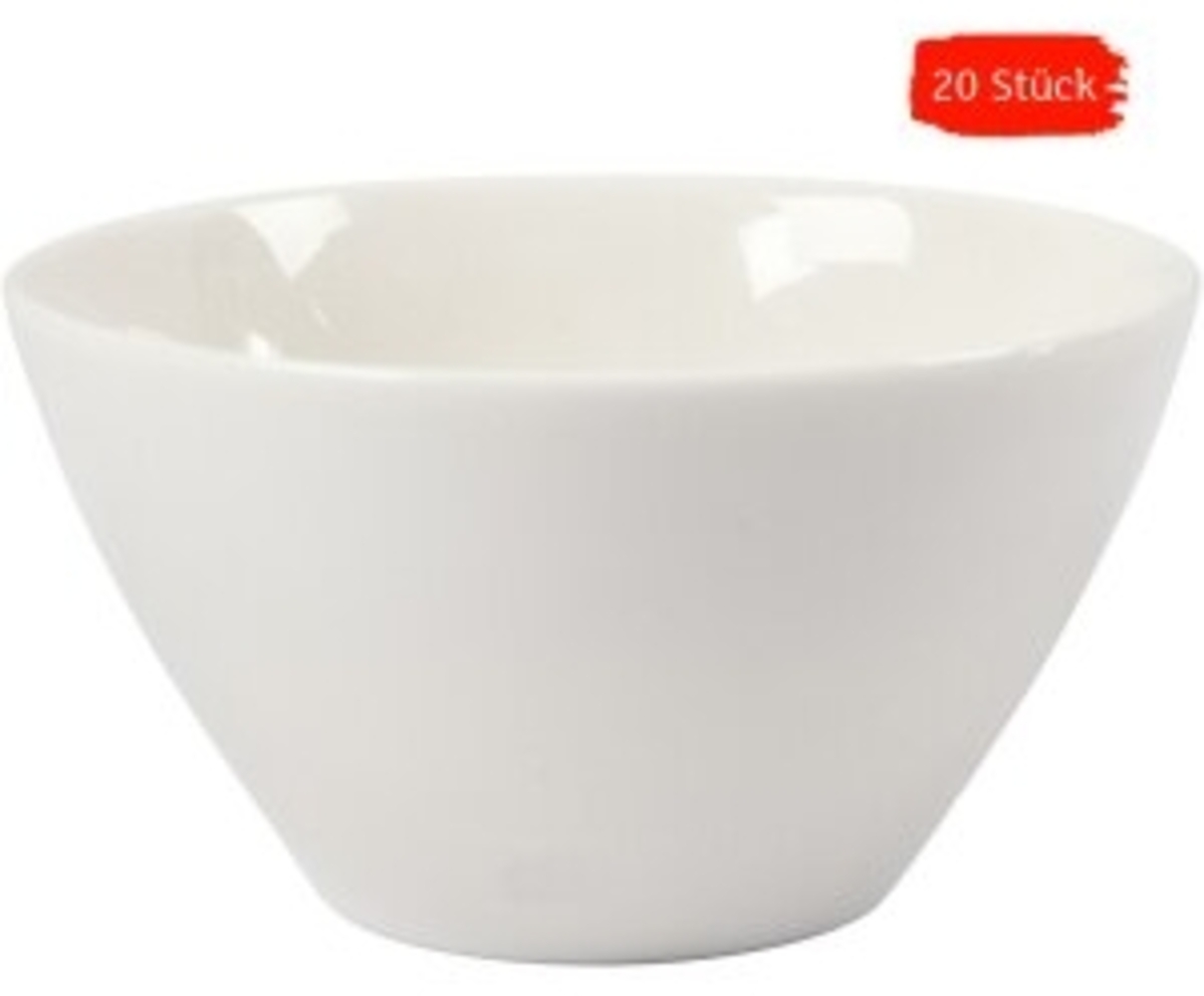 Müslischale weiß, 7x12,5 cm, 20 Stück Bild 1