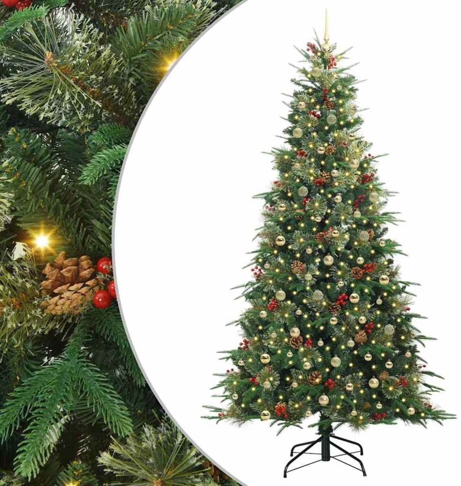vidaXL Künstlicher klappbarer Weihnachtsbaum Grün 240 cm PE und PVC 3397449 Bild 1