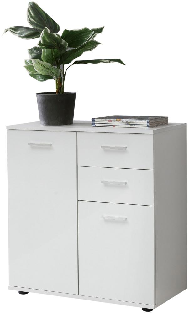 Kadima Design Kommode Sideboard, 2 Türen und 2 Schubladen, kratzfeste Melaminharz-Beschichtung. 71x36x78 cm Bild 1