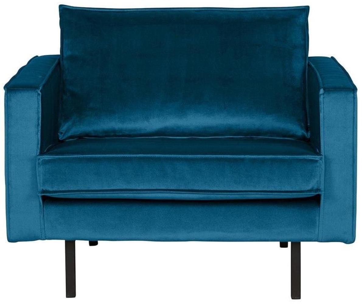 BePureHome Rodeo Sessel Samt Blau Bild 1