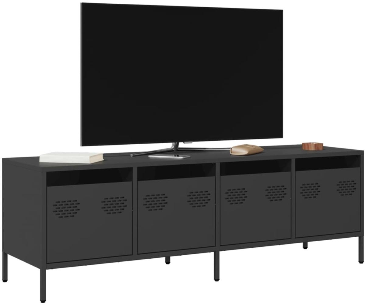 vidaXL TV-Schrank Schwarz 135x39x43,5 cm Kaltgewalzter Stahl 851304 Bild 1