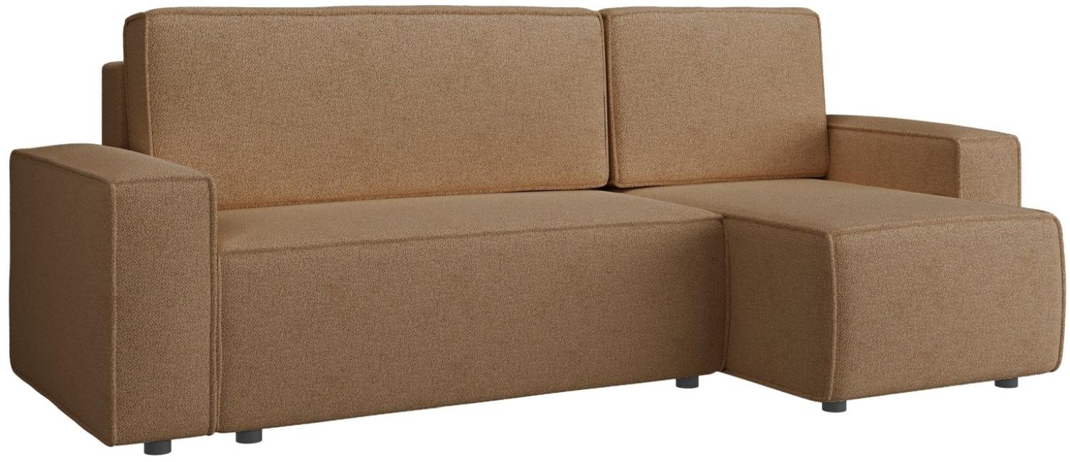 Selsey 'Copertino' Ecksofa beidseitig montierbar mit Schlaffunktion, wasserabweisend, hellbraun, 83 x 244 x 145 cm Bild 1