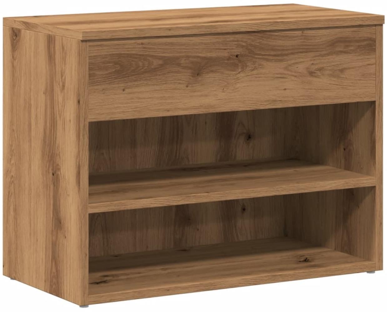 vidaXL Schuhbank Artisan-Eiche 60x30x45 cm Holzwerkstoff 856755 Bild 1