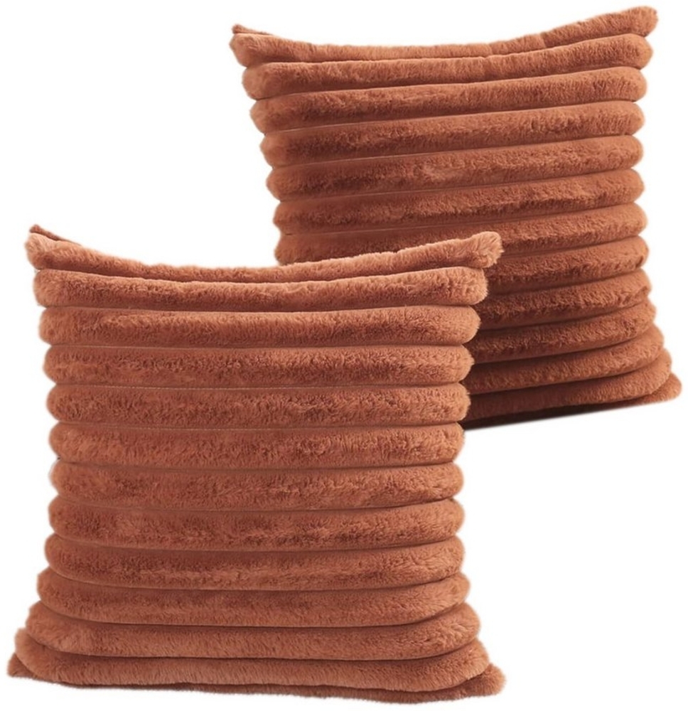 MODFU Kissenbezüge 2er Set Kissenbezug Kissenhülle Kopfkissenbezug Kissen Bezug Weich, (2 Stück), 45x45 cm Sofakissen Couchkissen Bezug Sofa Schlafzimmer Reißverschluss Bild 1