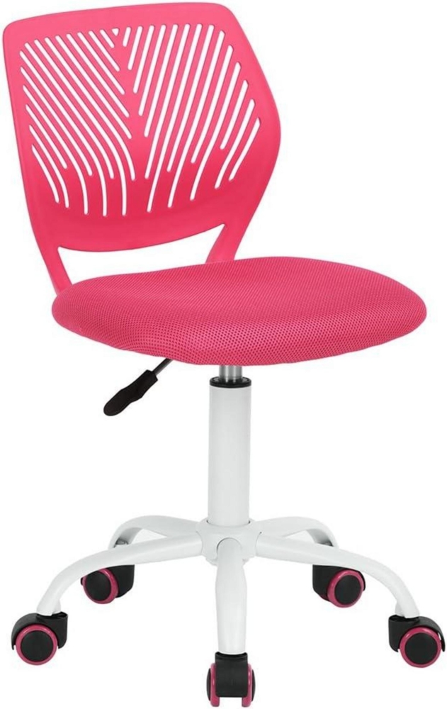 Homy Casa Bürostuhl Rosa Stoffsitz ergonomisch höhenverstellbar Bild 1