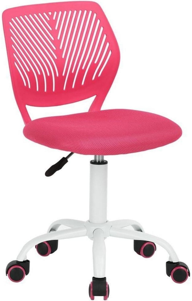 Homy Casa Bürostuhl Rosa Stoffsitz ergonomisch höhenverstellbar Bild 1